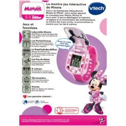 VTech La Montre-jeu Interactive De Minnie -VTECH BABY Boutique 80 554265 dos boite