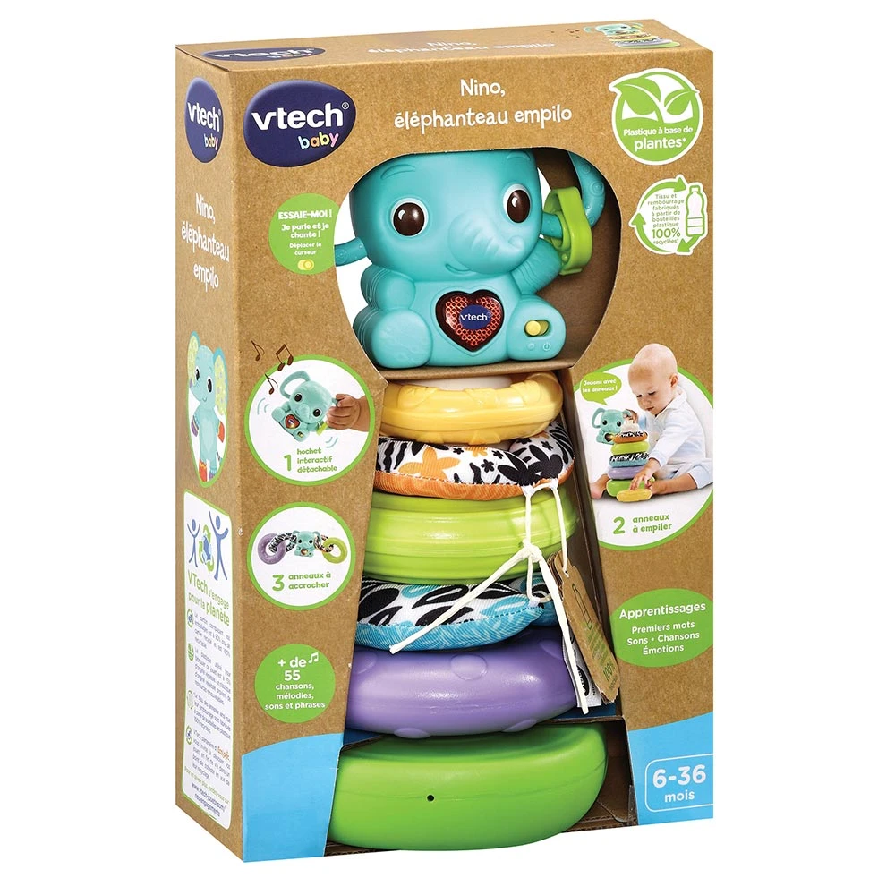 VTech Nino, éléphanteau Empilo 3 En 1 6 VTech Nino, éléphanteau Empilo 3 En 1 – Image 6