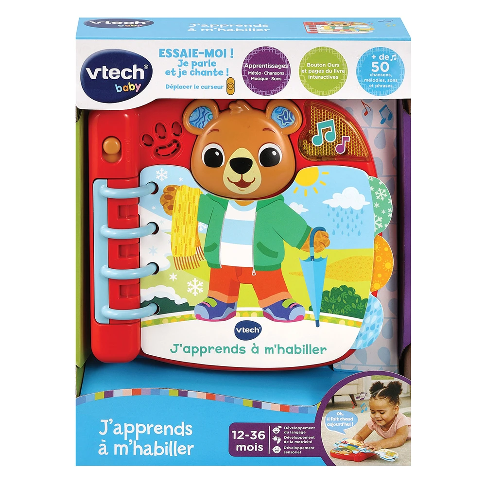 VTECH BABY Livre Interactif - J'apprends à M'habiller 9 VTECH BABY Livre Interactif - J'apprends à M'habiller – Image 9