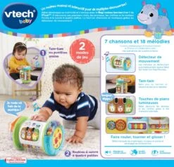 VTECH BABY Magi Rouleau Tam-tam 3 En 1 25 VTECH BABY Magi Rouleau Tam-tam 3 En 1 -VTECH BABY Boutique 80 562605 dos boC3AEte