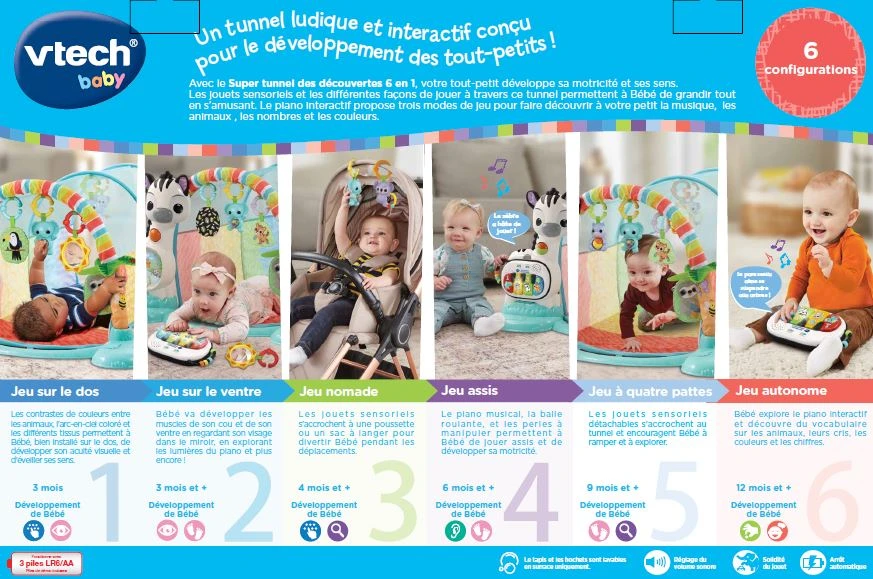 VTECH BABY Super Tunnel Des Découvertes 6 En 1 11 VTECH BABY Super Tunnel Des Découvertes 6 En 1 – Image 11