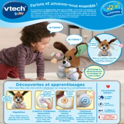 VTECH BABY Toutou Parle Avec Moi - Chien Peluche Interactif 9 VTECH BABY Toutou Parle Avec Moi - Chien Peluche Interactif -VTECH BABY Boutique 80 610105 Toutou parle avec moi dos