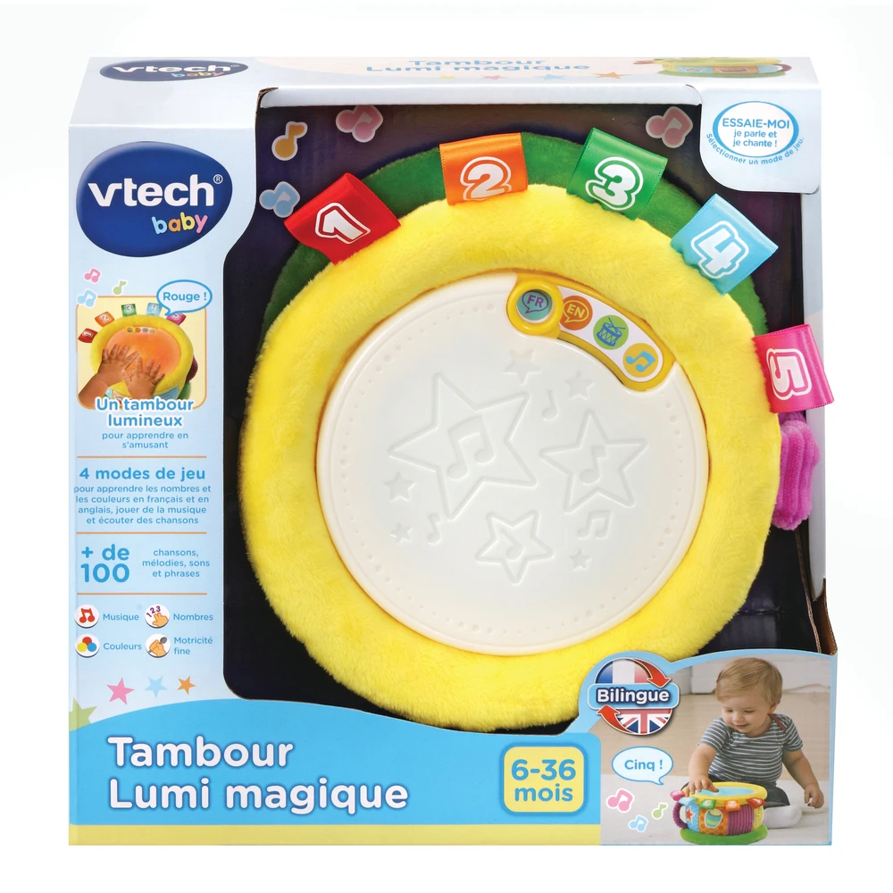 VTECH BABY Tambour Lumi Magique - Jouet Musical 6 VTECH BABY Tambour Lumi Magique - Jouet Musical – Image 6