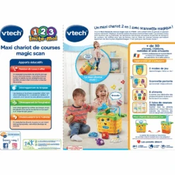 VTech Maxi Chariot De Courses Magic Scan -VTECH BABY Boutique 80 614205 dos boite