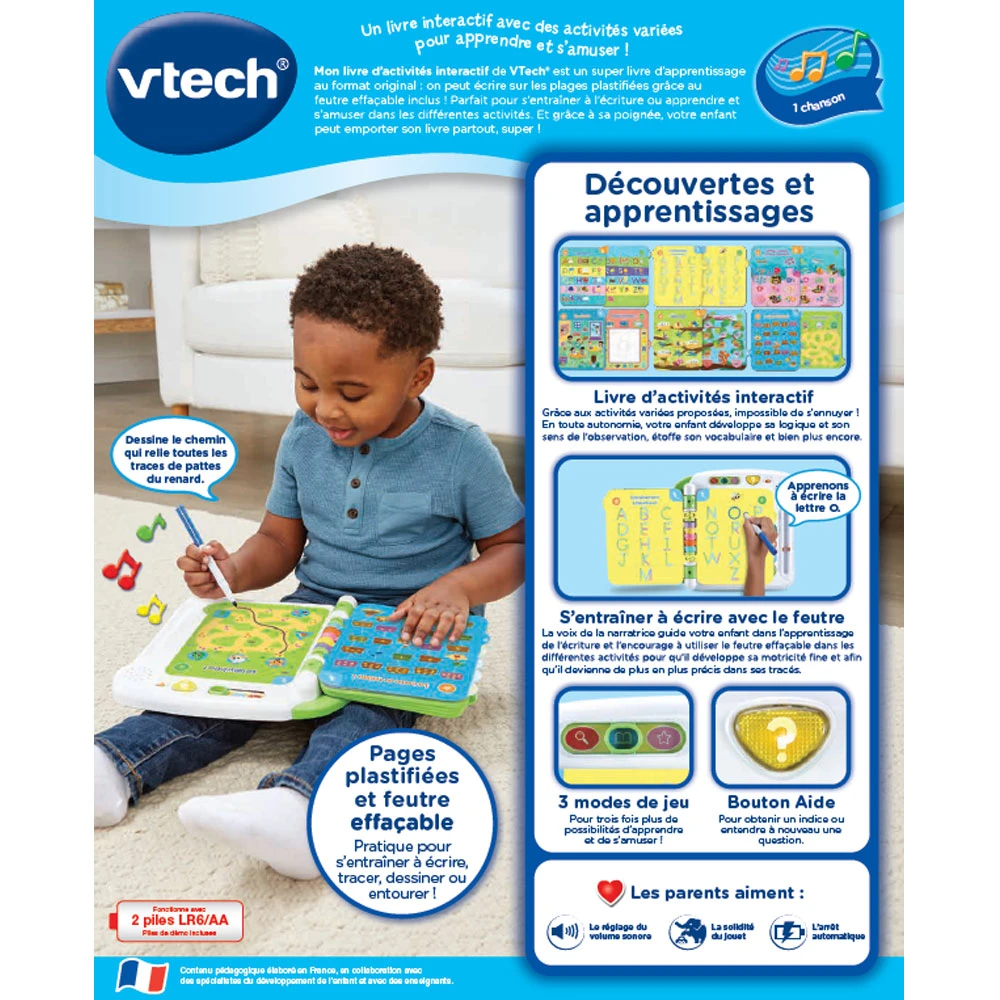 VTech Mon Livre D'activités Interactif - J'écris, Je Joue Et J'apprends 8 VTech Mon Livre D'activités Interactif - J'écris, Je Joue Et J'apprends – Image 8