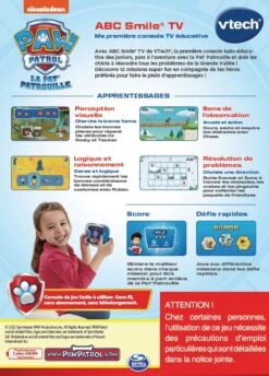 VTech Pat' Patrouille - ABC Smile TV 11 VTech Pat' Patrouille - ABC Smile TV -VTECH BABY Boutique 80 616005 dos boite