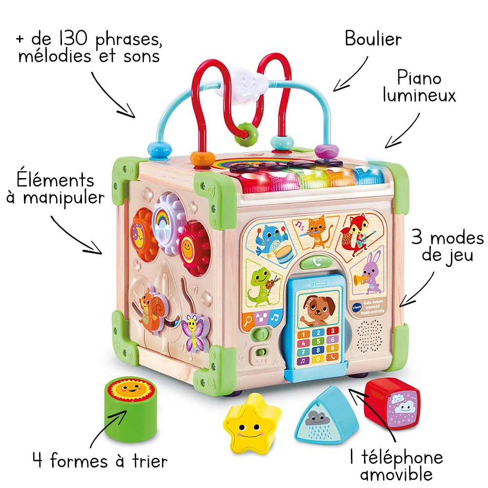 VTECH BABY Cube Nature Interactif Multiactivité 2 VTECH BABY Cube Nature Interactif Multiactivité – Image 2