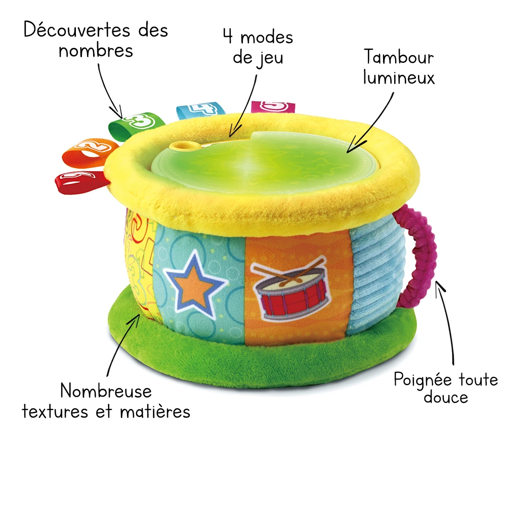 VTECH BABY Tambour Lumi Magique - Jouet Musical 1 VTECH BABY Tambour Lumi Magique - Jouet Musical